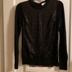 Kate Spade Sequined Wool Sweater with Bow Peekaboo